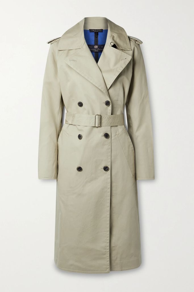 Icons Gwyn Belted Cotton-blend Gabardine Trench Coat - Camel