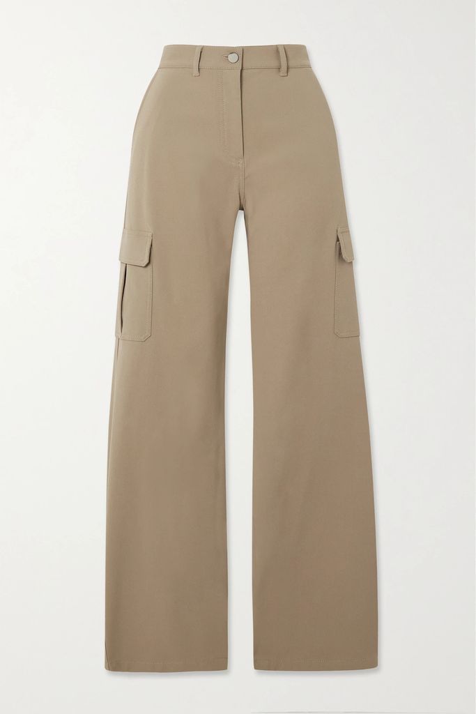 Neoteric Stretch Cotton-blend Twill Cargo Pants - Beige
