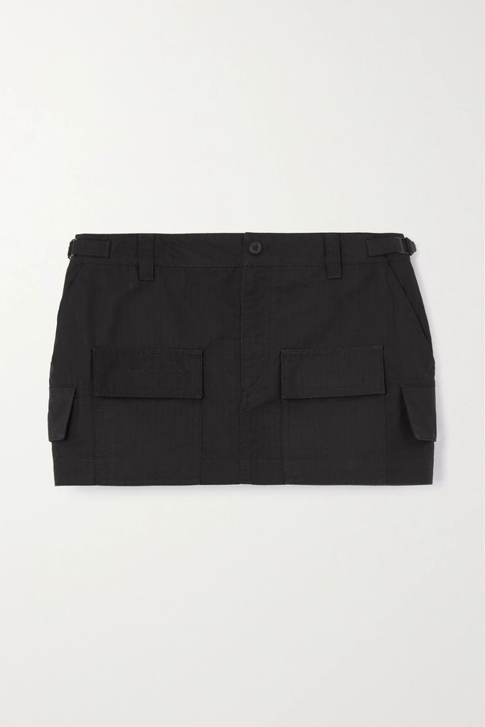 WARDROBE. NYC - Cotton-ripstop Mini Skirt - Black