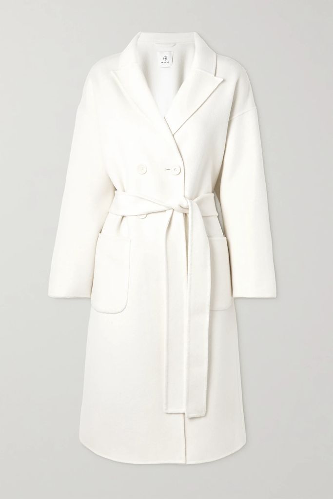 Dylan Belted Wool And Cashmere-blend Coat - Ivory