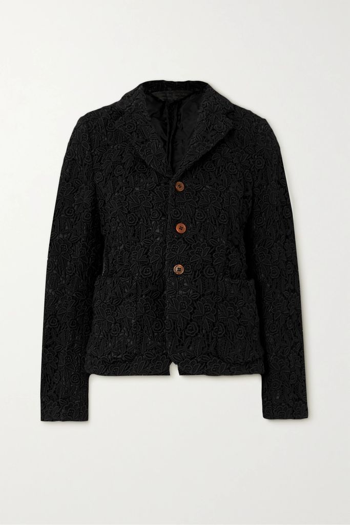 Guipure Lace Jacket - Black