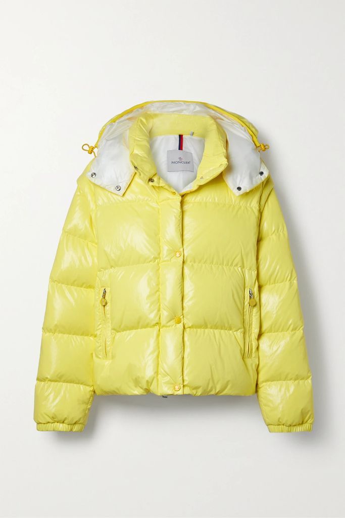 Mauleon Convertible Quilted Cotton-blend Shell Down Jacket - Bright yellow
