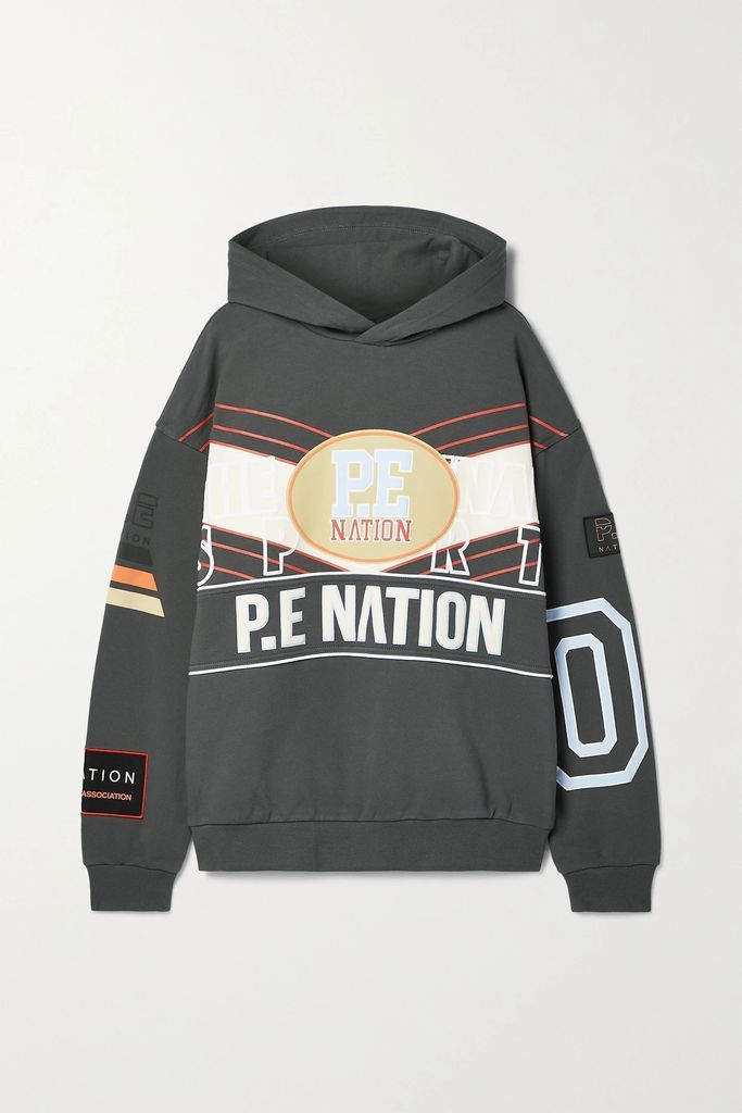 Rogue Printed Cotton-blend Jersey Hoodie - Gray
