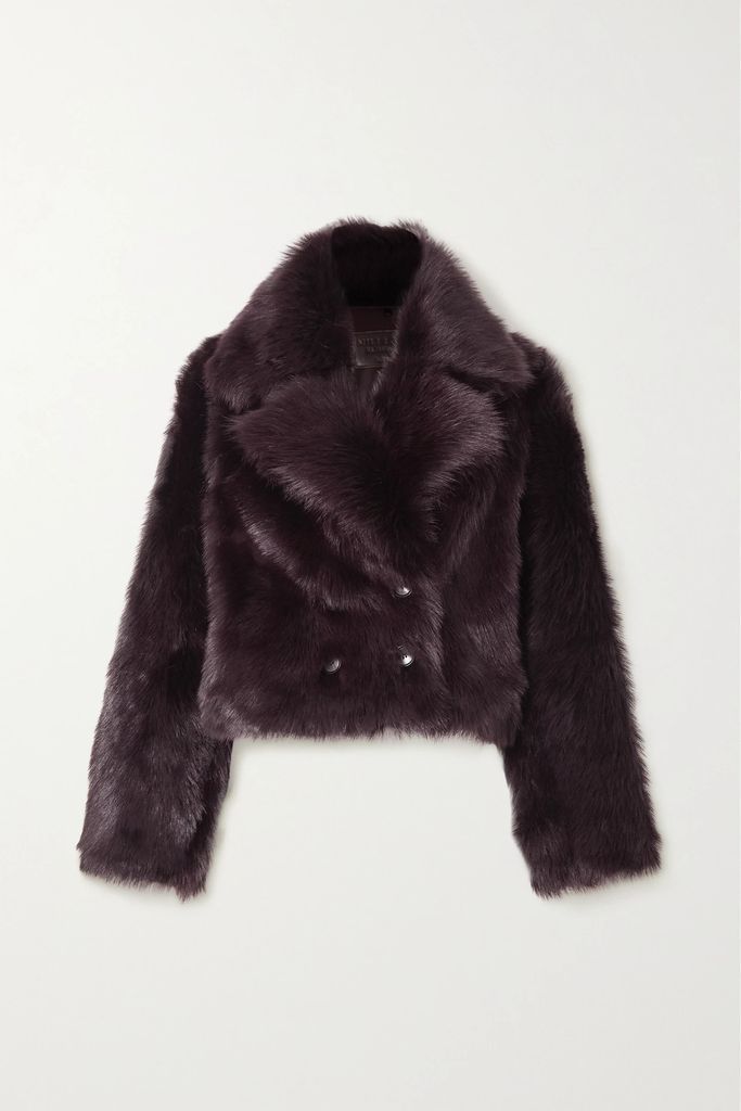 Ginne Shearling Jacket - Red