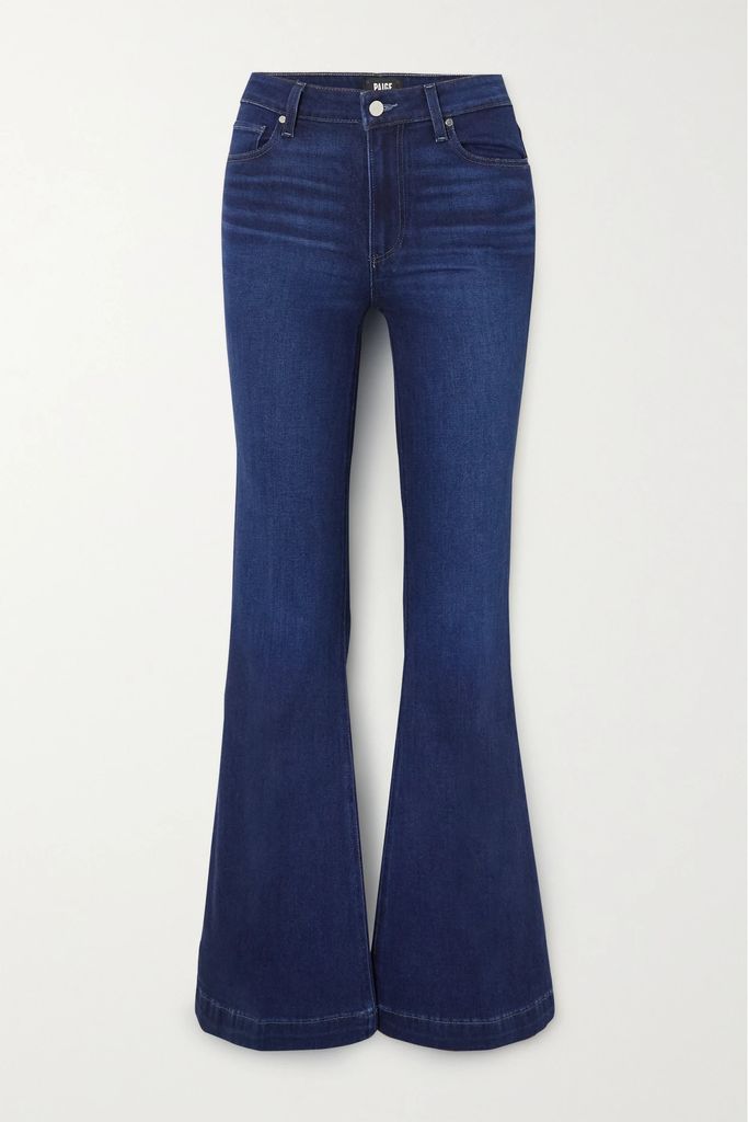 Genevieve High-rise Flared Jeans - Dark denim