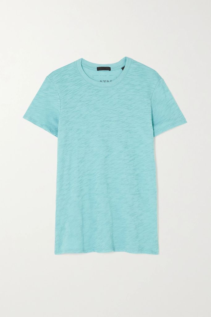 Schoolboy Slub Cotton-jersey T-shirt - Blue