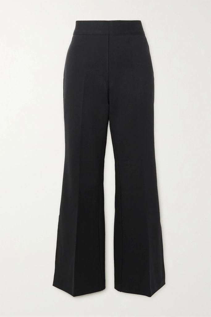 The Perfect Stretch-ponte Flared Pants - Black