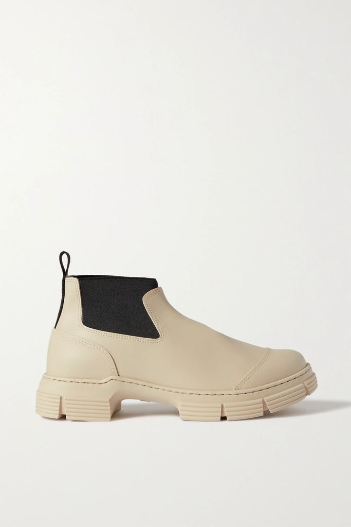 Recycled-rubber Ankle Boots - Off-white