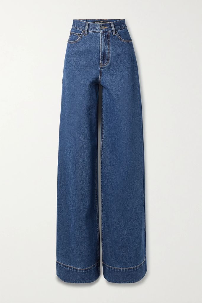 Haizley High-rise Wide-leg Jeans - Dark denim