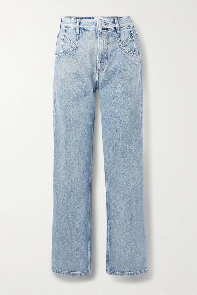 Nadege High-rise Wide-leg Jeans - Light blue
