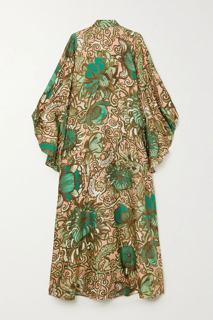 Magnifico Printed Cotton-twill Maxi Dress - Green