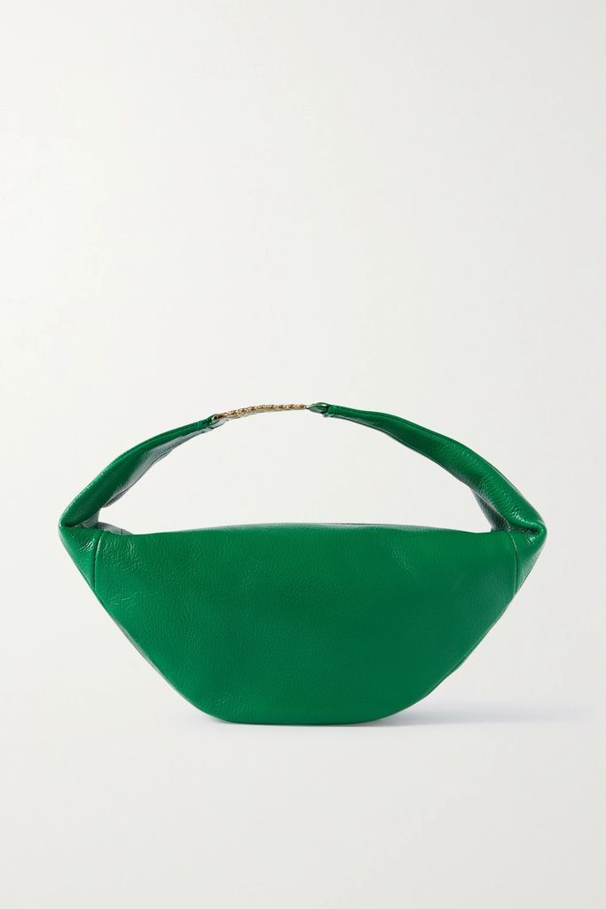 Downtown Mini Textured-leather Shoulder Bag - Green