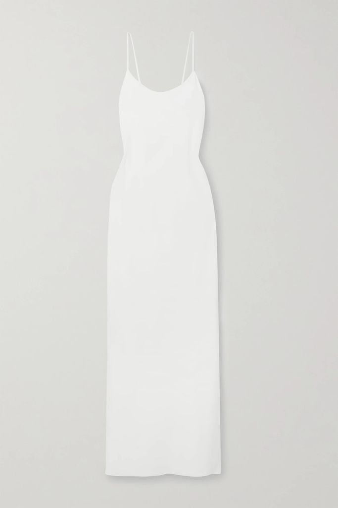 Bantelle Open-back Silk-crepe Maxi Dress - White