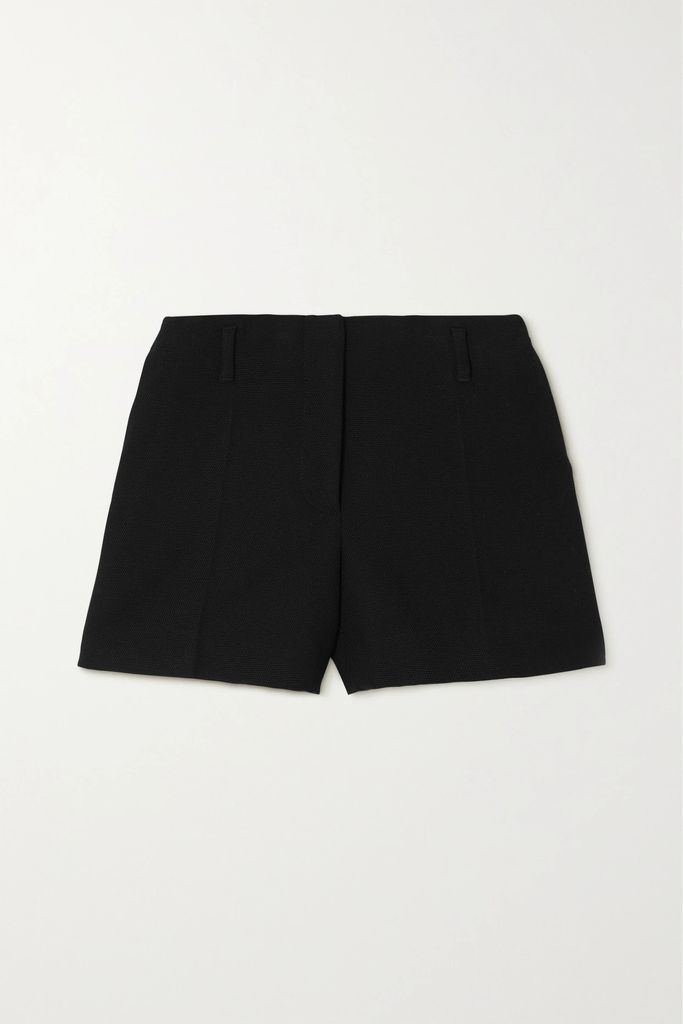 Cotton-piqué Shorts - Black