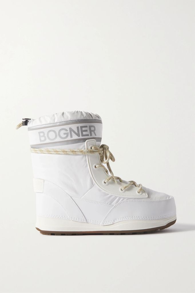 La Plagne Logo-print Rubber-trimmed Shell Snow Boots - White