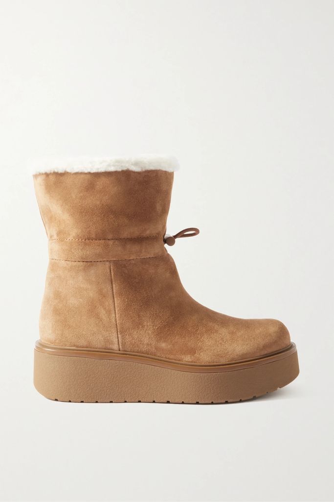 Bellingham Shearling-lined Suede Ankle Boots - Tan