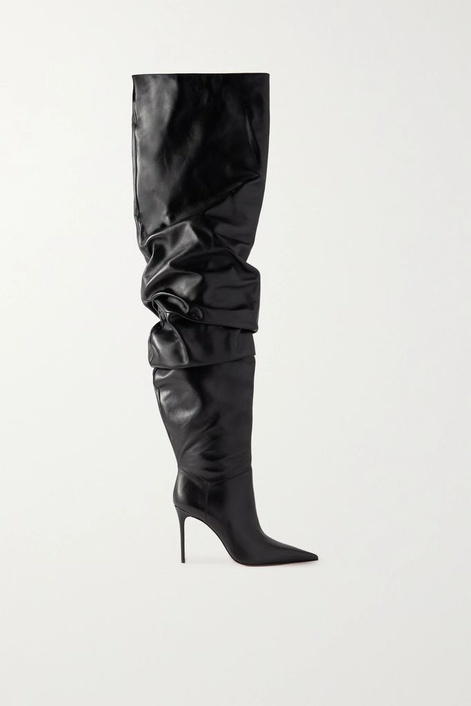 Jahleel Leather Over-the-knee Boots - Black