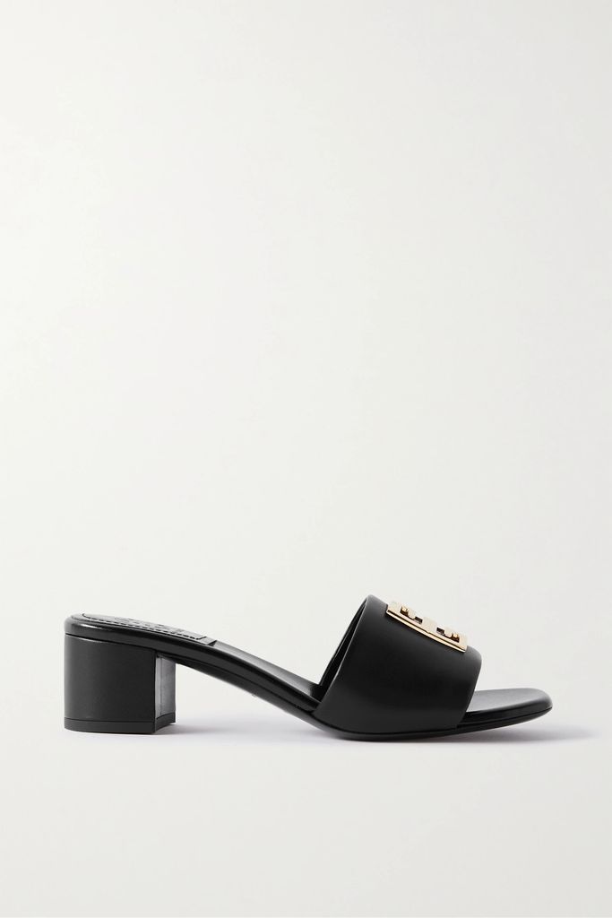 4g 45 Leather Mules - Black