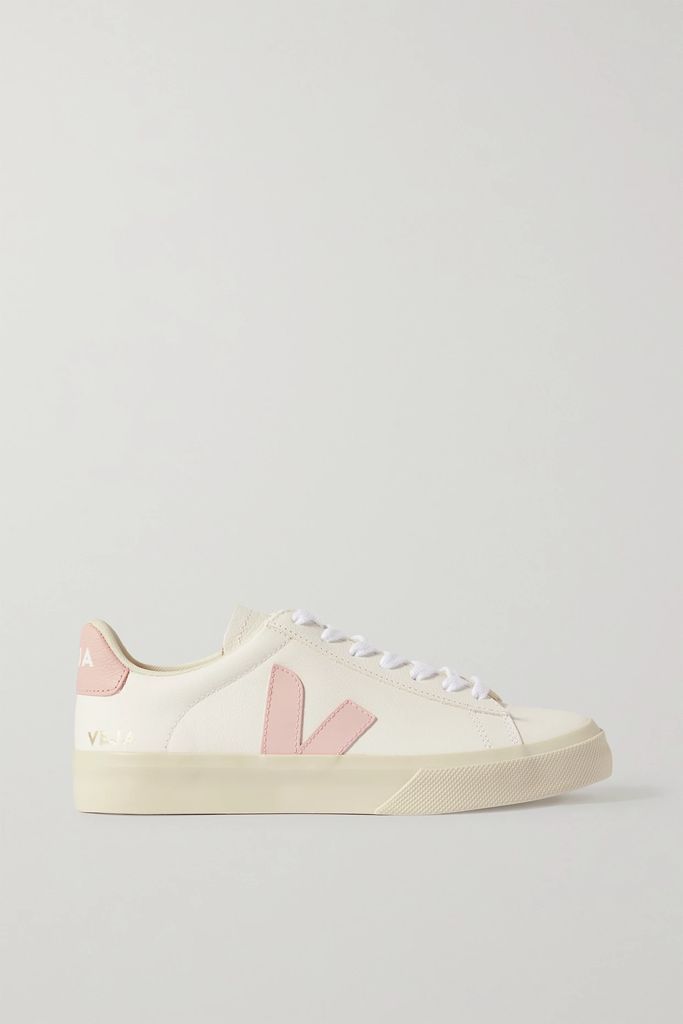Campo Textured-leather Sneakers - White