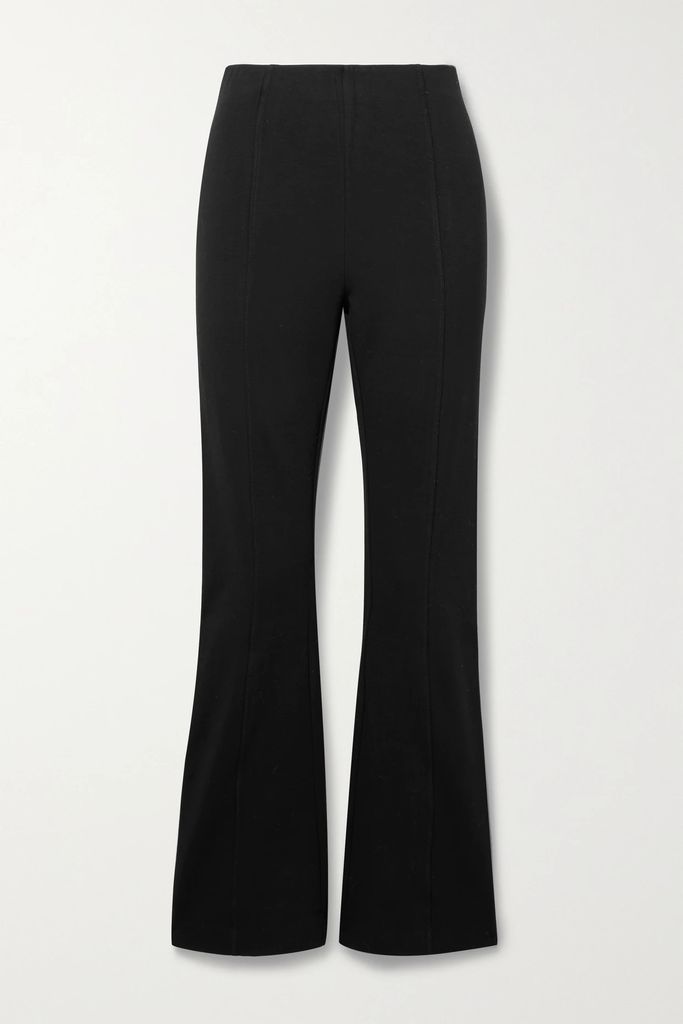 + Net Sustain Organic Cotton-blend Jersey Flared Pants - Black