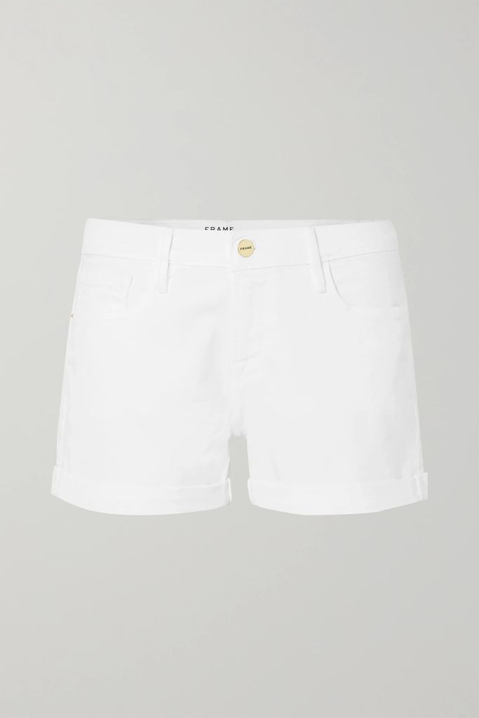 Le Cutoff Denim Shorts - White