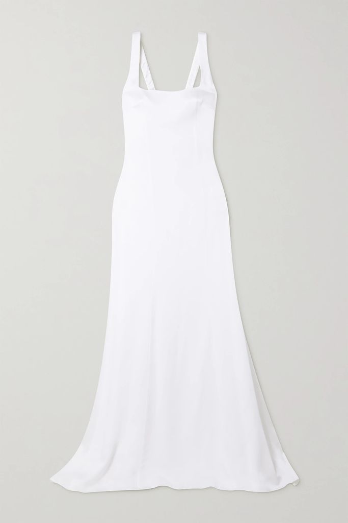 Hampshire Satin-crepe Gown - White