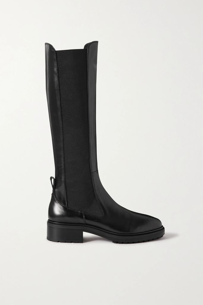 Blanca Leather Knee Boots - Black