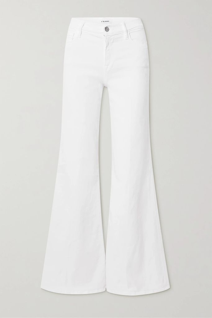 Le Palazzo High-rise Wide-leg Jeans - White