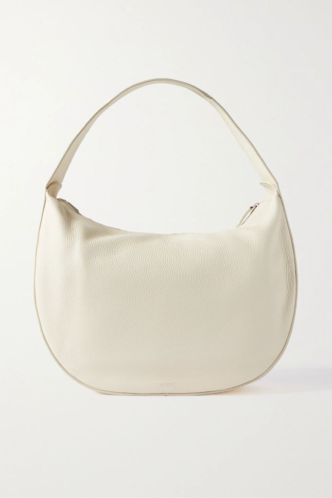 Allie Textured-leather Shoulder Bag - Cream