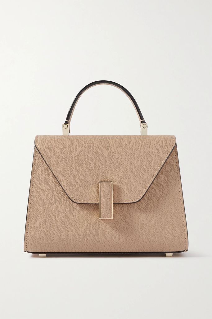 Iside Micro Textured-leather Tote - Beige