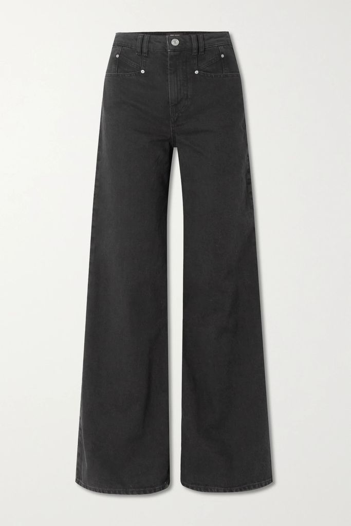 Lemony High-rise Flared Jeans - Black