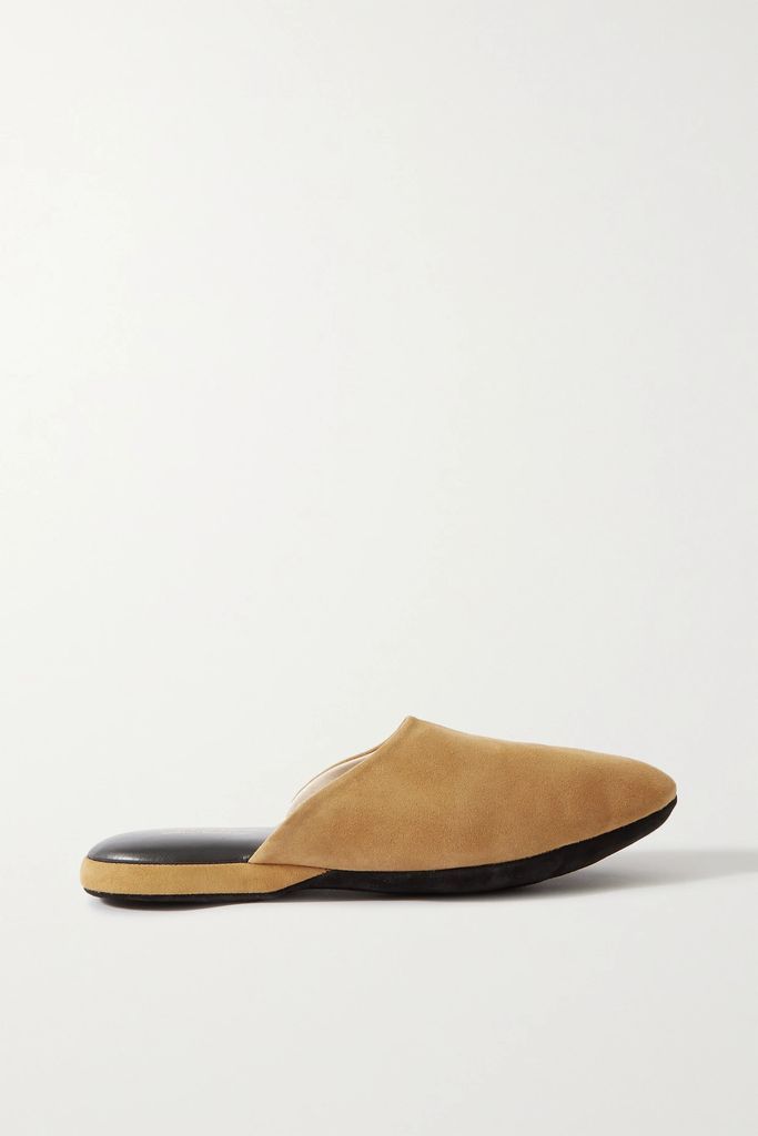 Suede Slippers - Camel