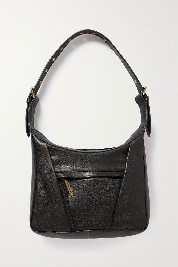 Niamey Mini Textured-leather Shoulder Bag - Black