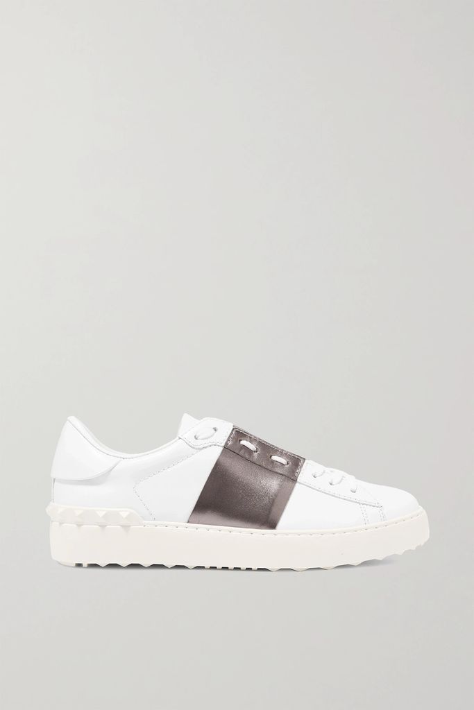Valentino Garavani Two-tone Leather Sneakers - White