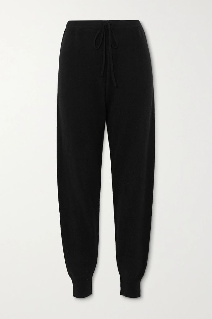Working Girl Cashmere Track Pants - Black