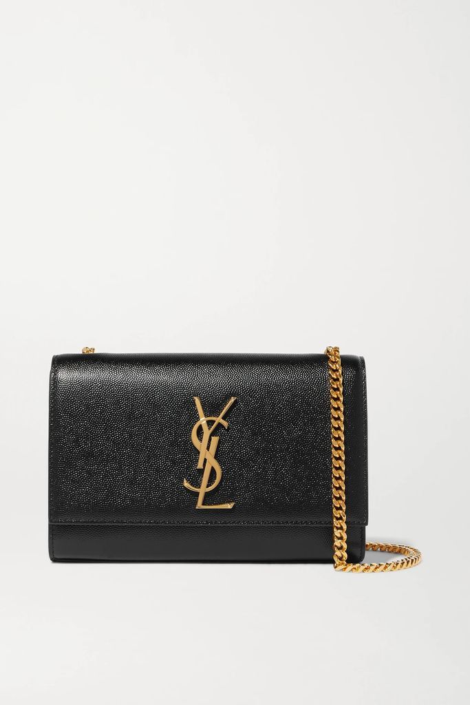 Monogramme Kate Small Textured-leather Shoulder Bag - Black