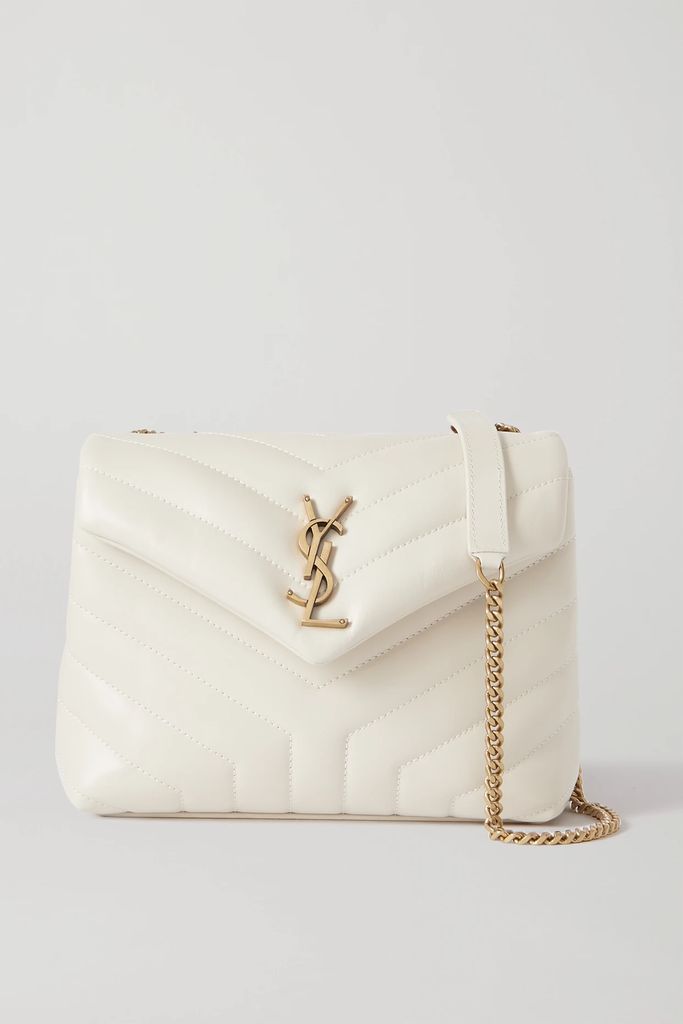 Loulou Small Quilted Leather Shoulder Bag - White