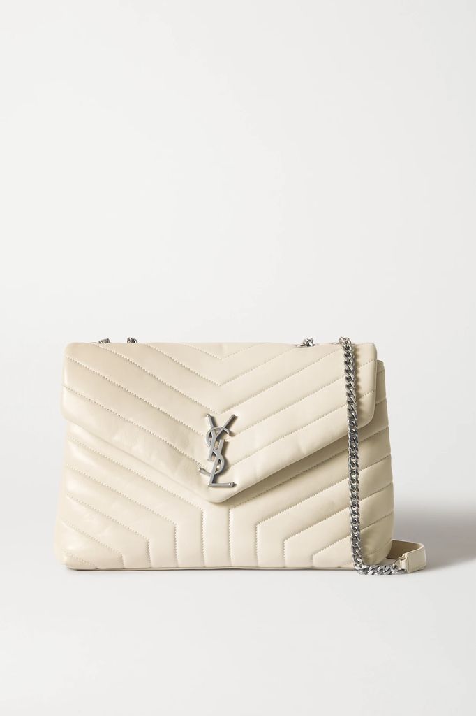 Loulou Medium Quilted Leather Shoulder Bag - Off-white