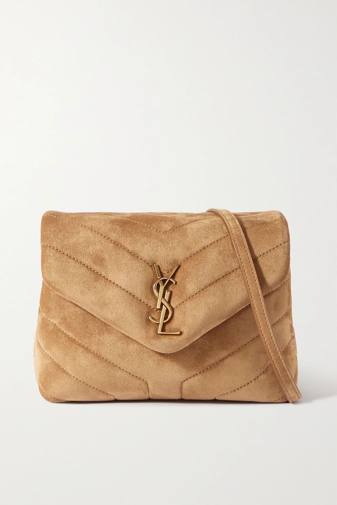 Loulou Toy Quilted Suede Shoulder Bag - Brown