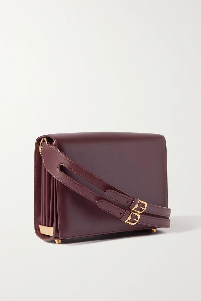 The Caccetta Leather Shoulder Bag - Burgundy