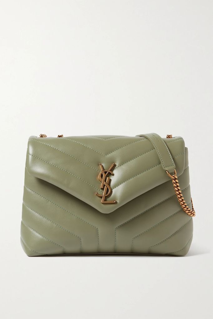 Loulou Small Quilted Leather Shoulder Bag - Light green