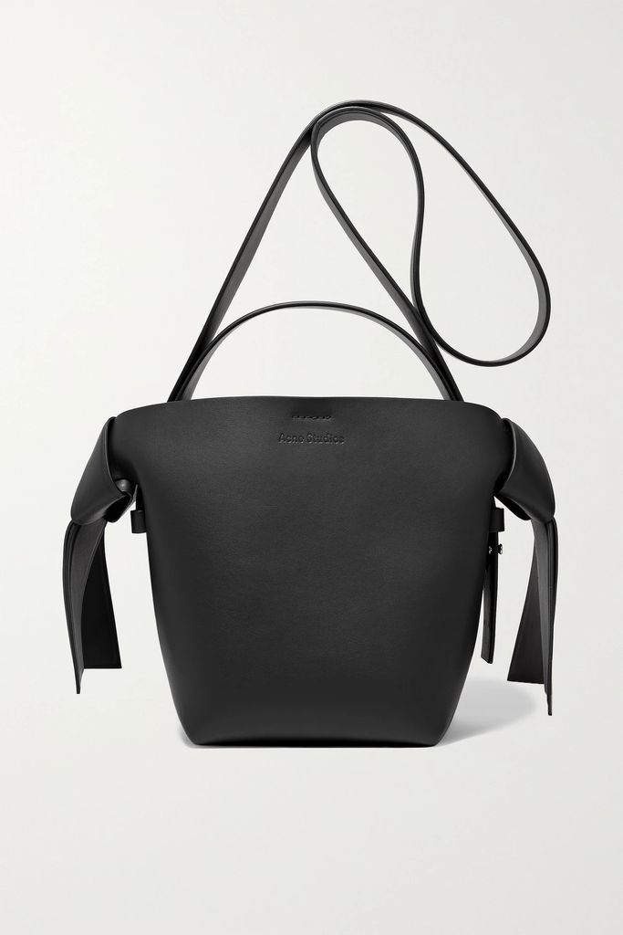 Musubi Mini Knotted Leather Shoulder Bag - Black