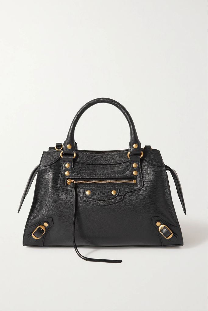 Neo Classic City Textured-leather Tote - Black