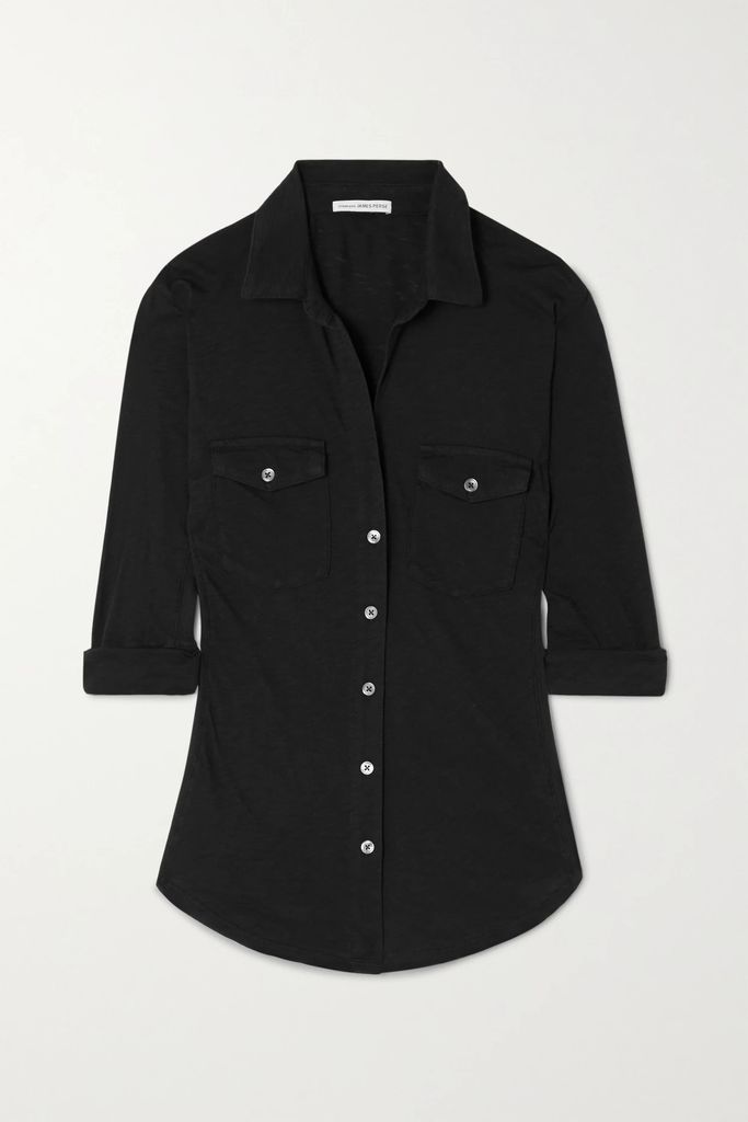 Slub Supima Cotton Shirt - Black