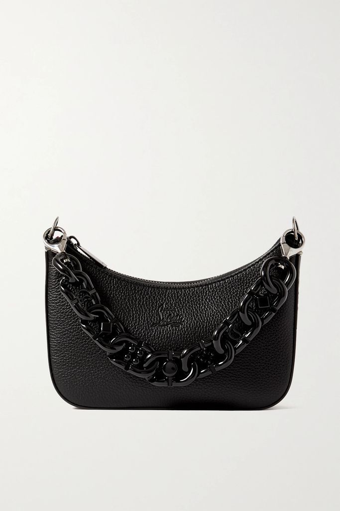 Loubila Chain Mini Debossed Textured-leather Shoulder Bag - Black