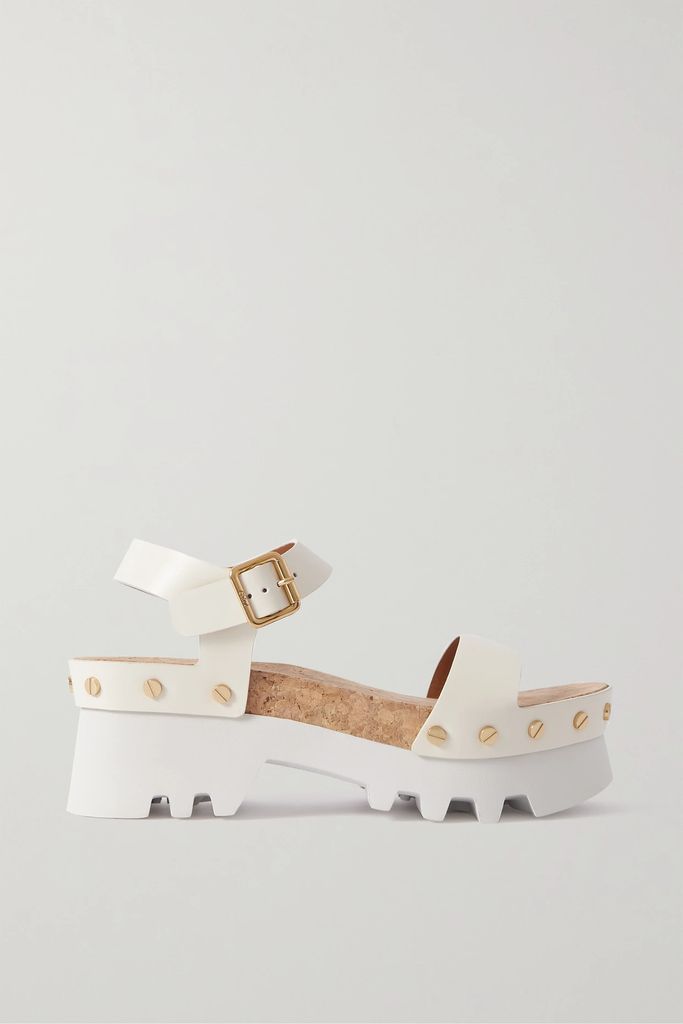 + Net Sustain Owena Leather Platform Sandals - White