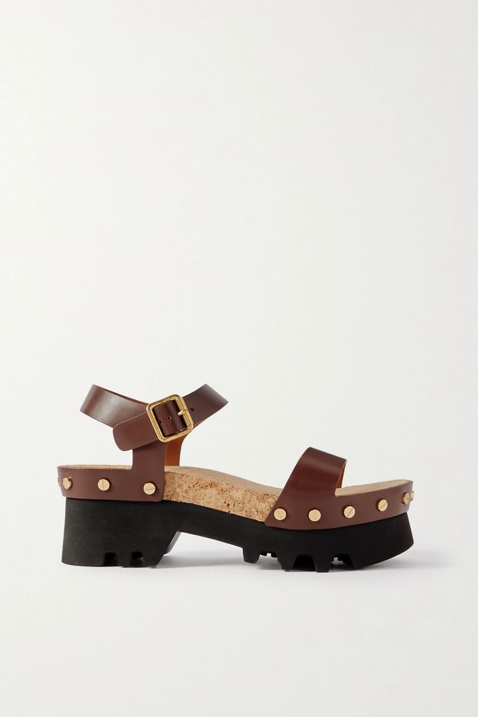 + Net Sustain Owena Leather Platform Sandals - Brown