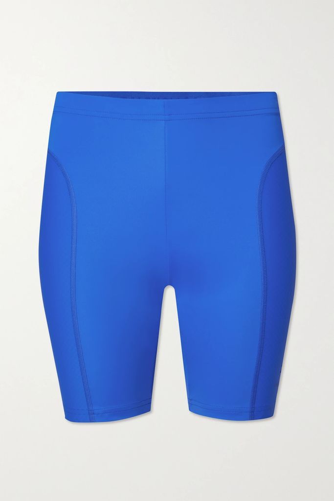 Paneled Stretch Shorts - Blue