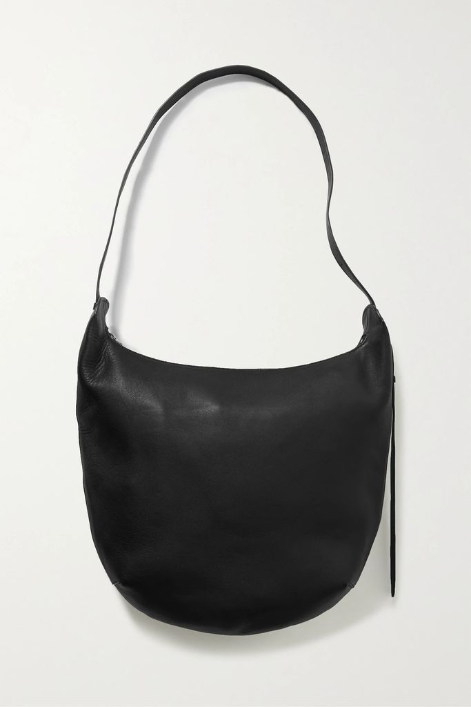 Allie Leather Shoulder Bag - Black