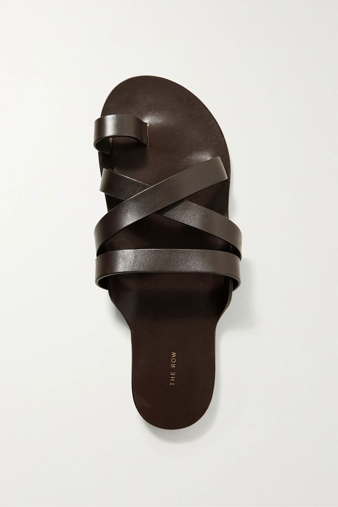 Kris Leather Sandals - Brown